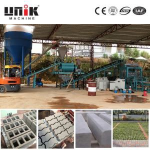 Produktionslinje för betongblock
